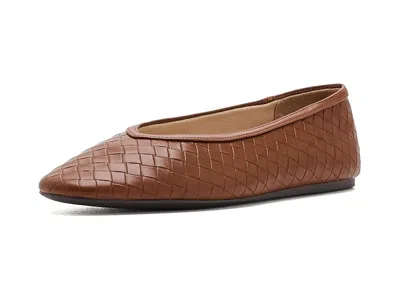 Journee Collection Fortune Women's Flat Shoes Tan Woven: 10 M In Brown