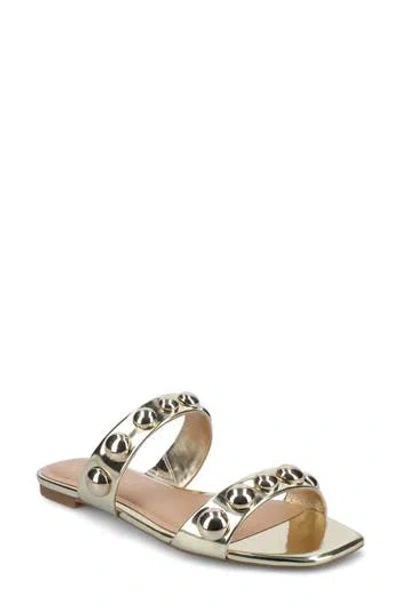 Journee Collection Frida Studded Slide Sandal In Gold