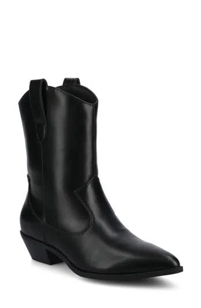 Journee Collection Fritzie Western Ankle Boot In Black
