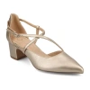 Journee Collection Galvinn Womens Pointed Flat Heel Pumps In Gold