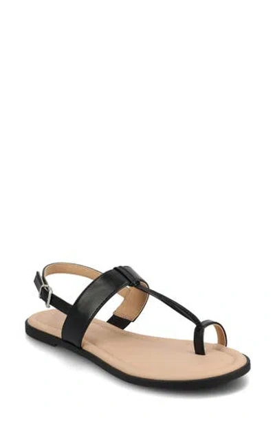 Journee Collection Gerra Toe Loop Sandal In Black