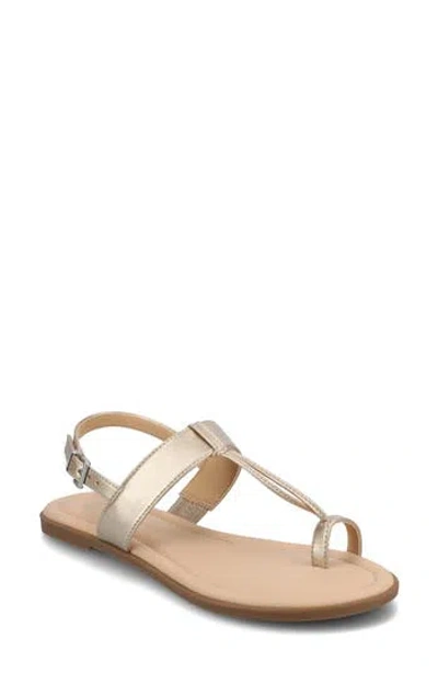 Journee Collection Gerra Toe Loop Sandal In Champagne
