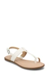 Journee Collection Gerra Toe Loop Sandal In White