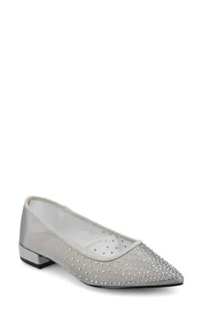 Journee Collection Gracelynn Evening Ball Flat In Silver