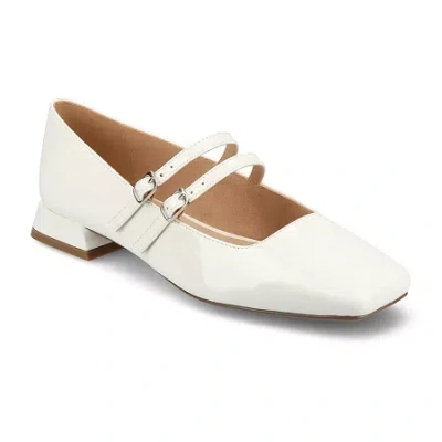 Journee Collection Gredah Womens Square Mary Jane Shoes In White