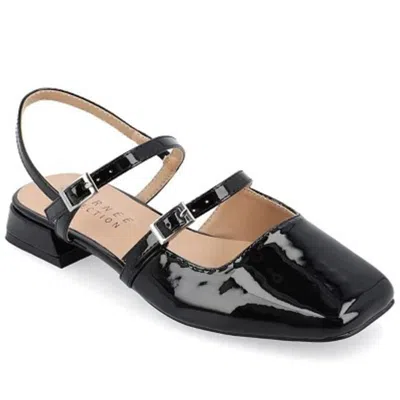 Journee Collection Gretchenn Flats Black Leather Mary Jane Hawk280