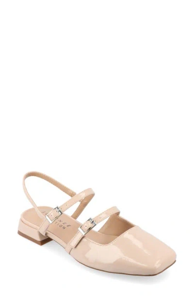 Journee Collection Gretchenn Slingback Mary Jane Pump In Beige