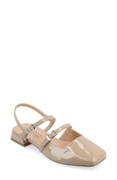 Journee Collection Gretchenn Slingback Mary Jane Pump In Taupe