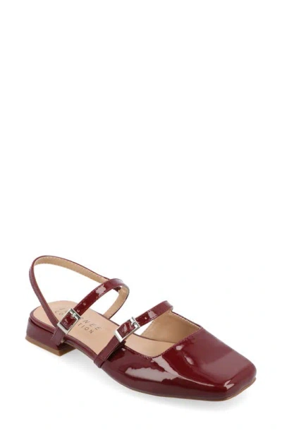 Journee Collection Gretchenn Slingback Mary Jane Pump In Wine