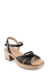 Journee Collection Hally Espadrille Platform Sandal In Black