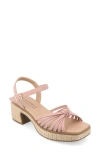 Journee Collection Hally Espadrille Platform Sandal In Rose