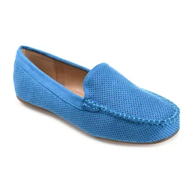 Journee Collection Halsey Womens Round Loafers In Blue