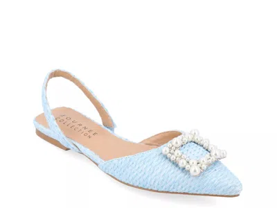 Journee Collection Hannae Flat In Blue