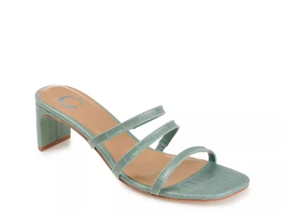 Journee Collection Hariett Slide Sandal In Green