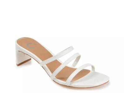 Journee Collection Hariett Slide Sandal In White