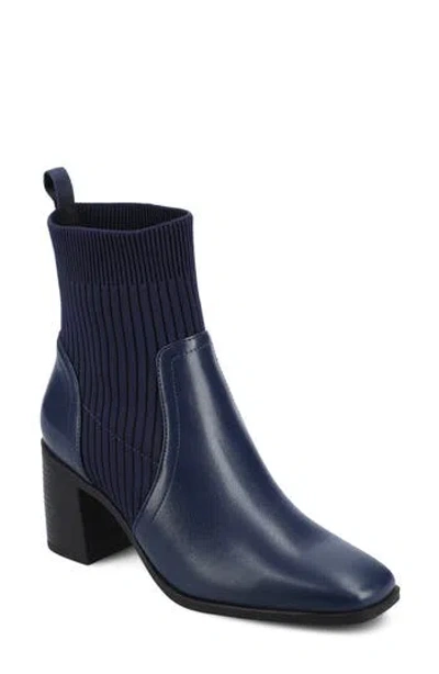 Journee Collection Harlowe Knit Bootie In Animal Print