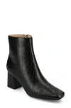 Journee Collection Haylinn Vegan Leather Bootie In Black Croco
