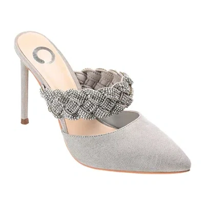 Journee Collection Hazzl Womens Pointed Stiletto Heel Pumps In Gray