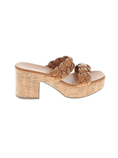 Pre-owned Journee Collection Heels In Tan