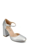 Journee Collection Hesster Mary Jane Pump In Silver