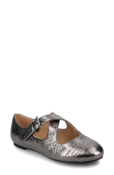 Journee Collection Ivanna Womens Almond Closed Toe Mary Jane Shoes In Silver