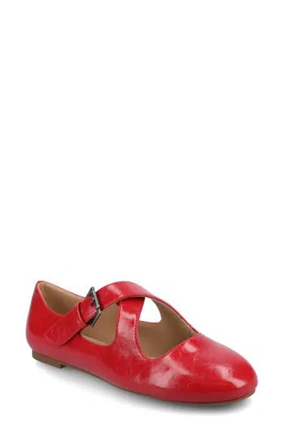 Journee Collection Ivanna Womens Almond Closed Toe Mary Jane Shoes In Red