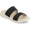 Journee Collection Women's Janis Double Band Comfort Wedge Sandals In Black