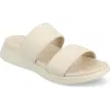 Journee Collection Women's Janis Double Band Comfort Wedge Sandals In Bone