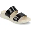 Journee Collection Janis Wedge Slide Sandal In Patent/black