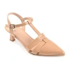 Journee Collection Jazlynn Womens Pointed Closed Toe Kitten Heel Pumps In Pink