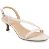 Journee Collection Jemry Kitten Heel Sandal In Bone
