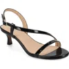 Journee Collection Jemry Kitten Heel Sandal In Patent/black