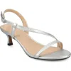 Journee Collection Jemry Kitten Heel Sandal In Silver
