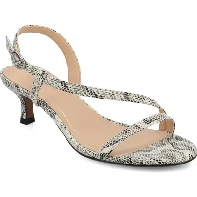 Journee Collection Jemry Kitten Heel Sandal In Snake Jemry