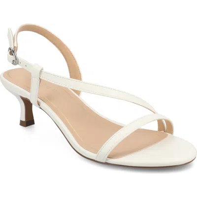 Journee Collection Jemry Kitten Heel Sandal In White Jemry