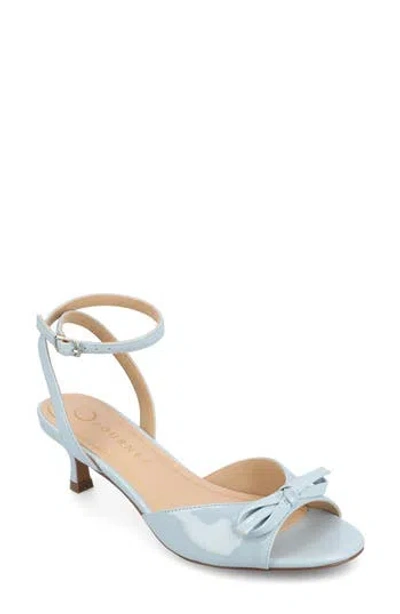 Journee Collection Jennifer Bow Ankle Strap Sandal In Blue