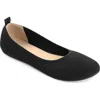 Journee Collection Jersie Knit Ballet Flat In Black