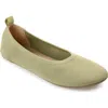 Journee Collection Jersie Knit Ballet Flat In Olive