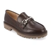 Journee Collection Jessamey Womens Round Closed Toe Loafers In Brown