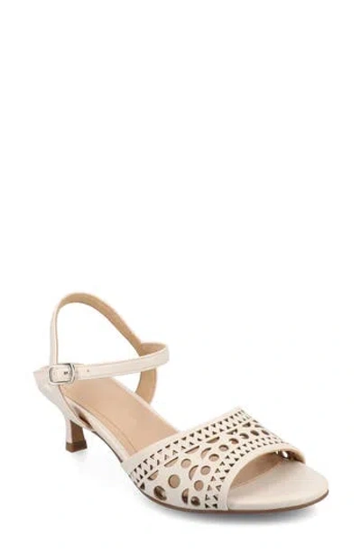 Journee Collection Jessly Ankle Strap Sandal In Bone