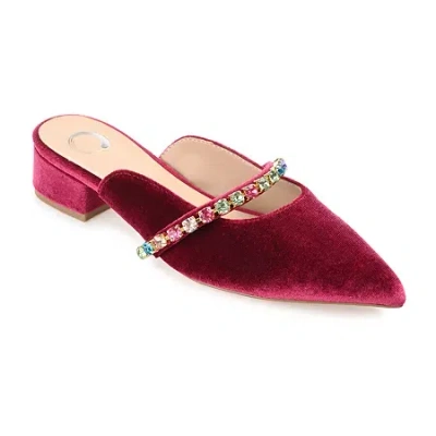 Journee Collection Jewel Womens Pointed Closed Toe Mules In Purple