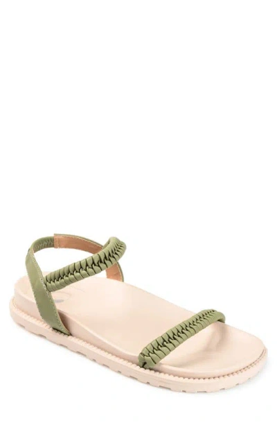 Journee Collection Women's Josee Flat Sandals In Green