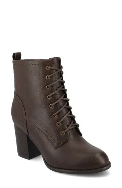 Journee Collection Journee Baylor Lace-up Boot In Brown