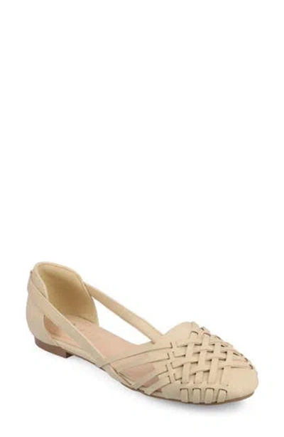 Journee Collection Journee Ekko Weave Flat In Neutral