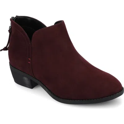 Journee Collection Journee Livvy Ankle Bootie In Burgundy