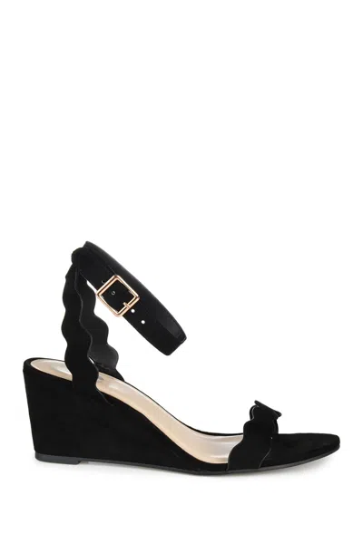 Journee Collection Journee Loucia Wedge Sandal In Black