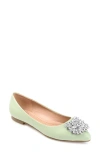 Journee Collection Renzo Womens Pointed Ballet Flats In Green