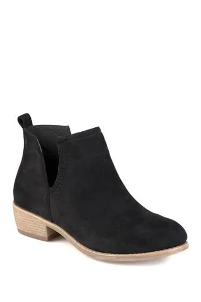 Journee Collection Journee Rimi Split Side Bootie In Black Suede