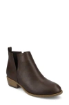Journee Collection Journee Womens Rimi Pull On Stacked Heel Booties In Brown