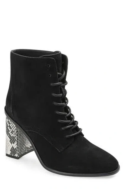 Journee Collection Journee Signature Edda Lace-up Bootie In Black